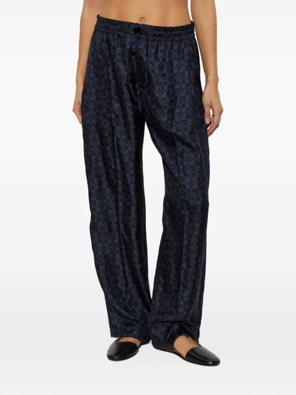 Kenzo gram silk trousers Blauw