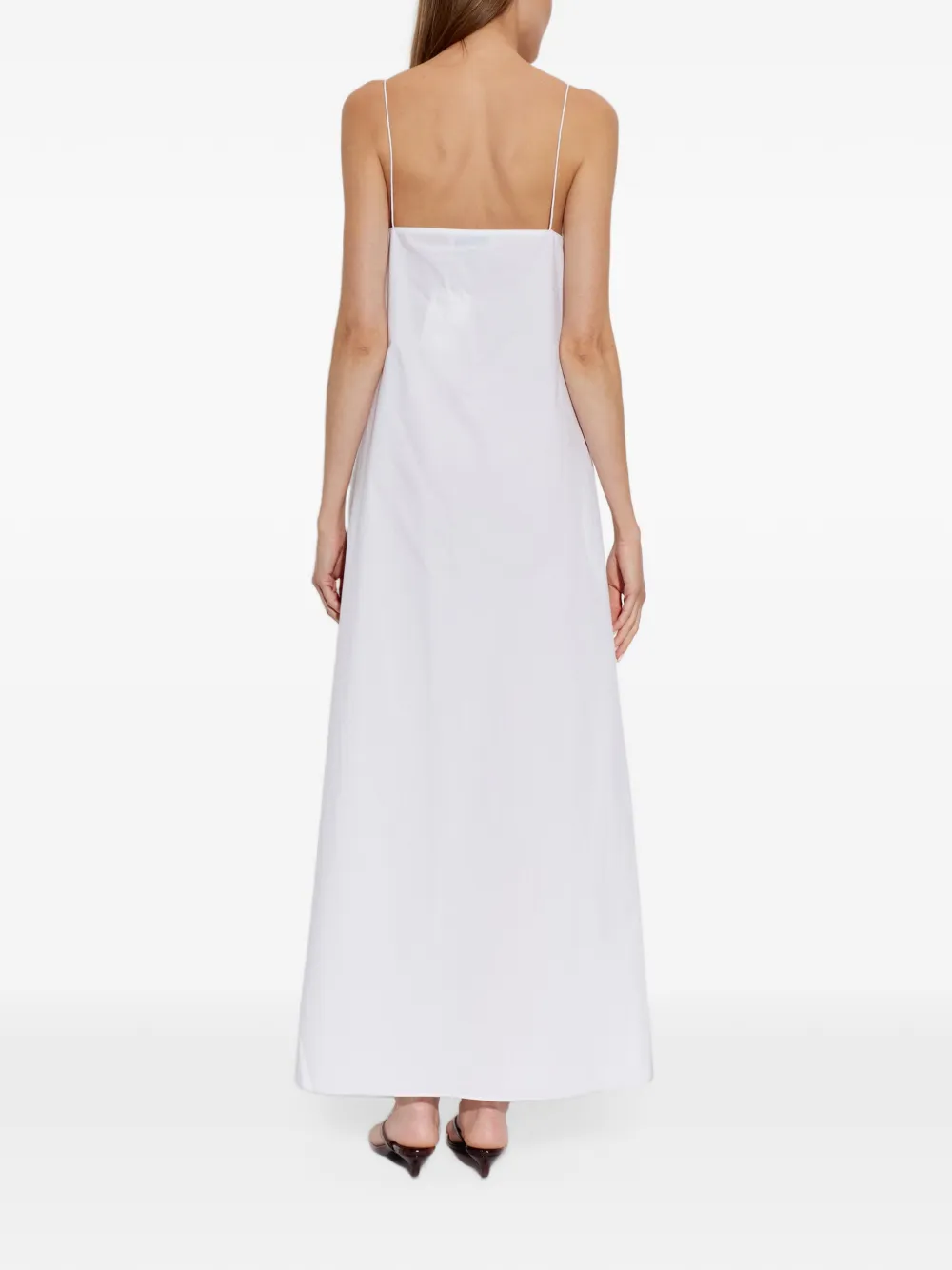 Matteau Cami maxi-jurk met vierkante hals Wit