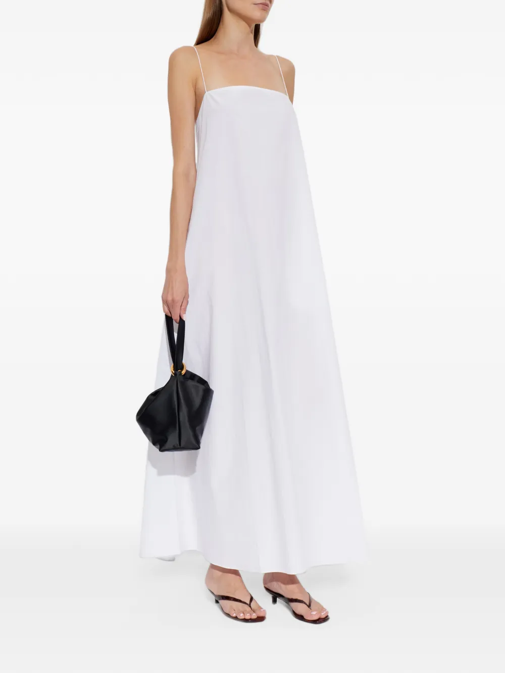 Matteau Cami maxi-jurk met vierkante hals Wit