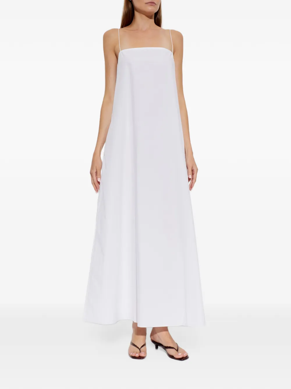 Matteau Cami maxi-jurk met vierkante hals Wit