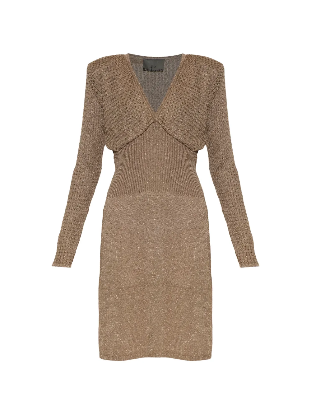 Akep lurex-thread knit midi dress - Toni neutri