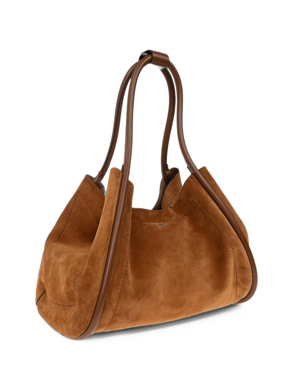 Max Mara Horizontal suede Marine bag amber brown Bruin