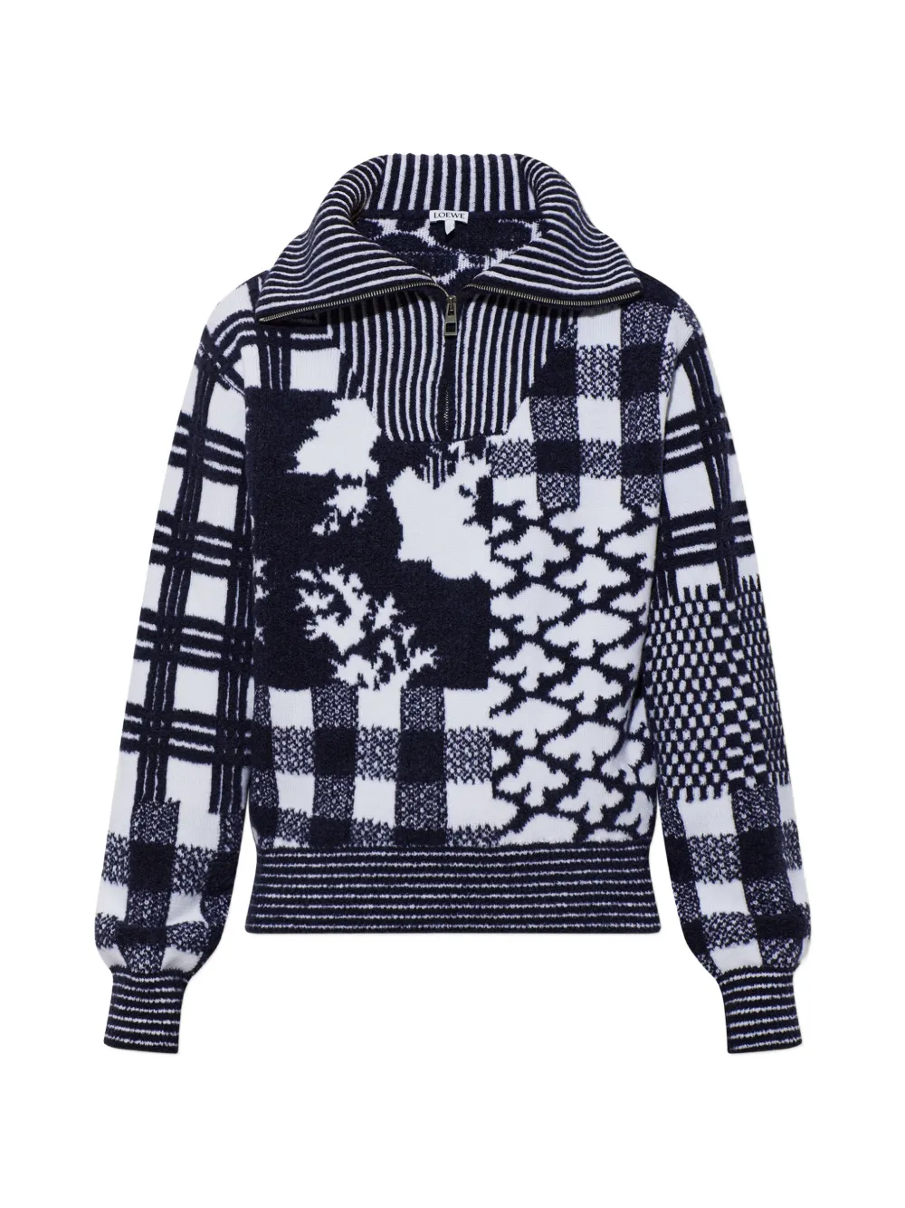 LOEWE x Cosima Von Bonin zip-up sweater in wool - Blue