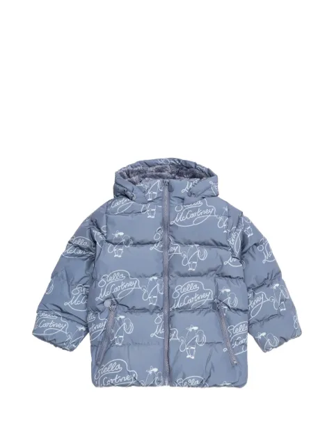 Stella McCartney Kids logo-print padded jacket
