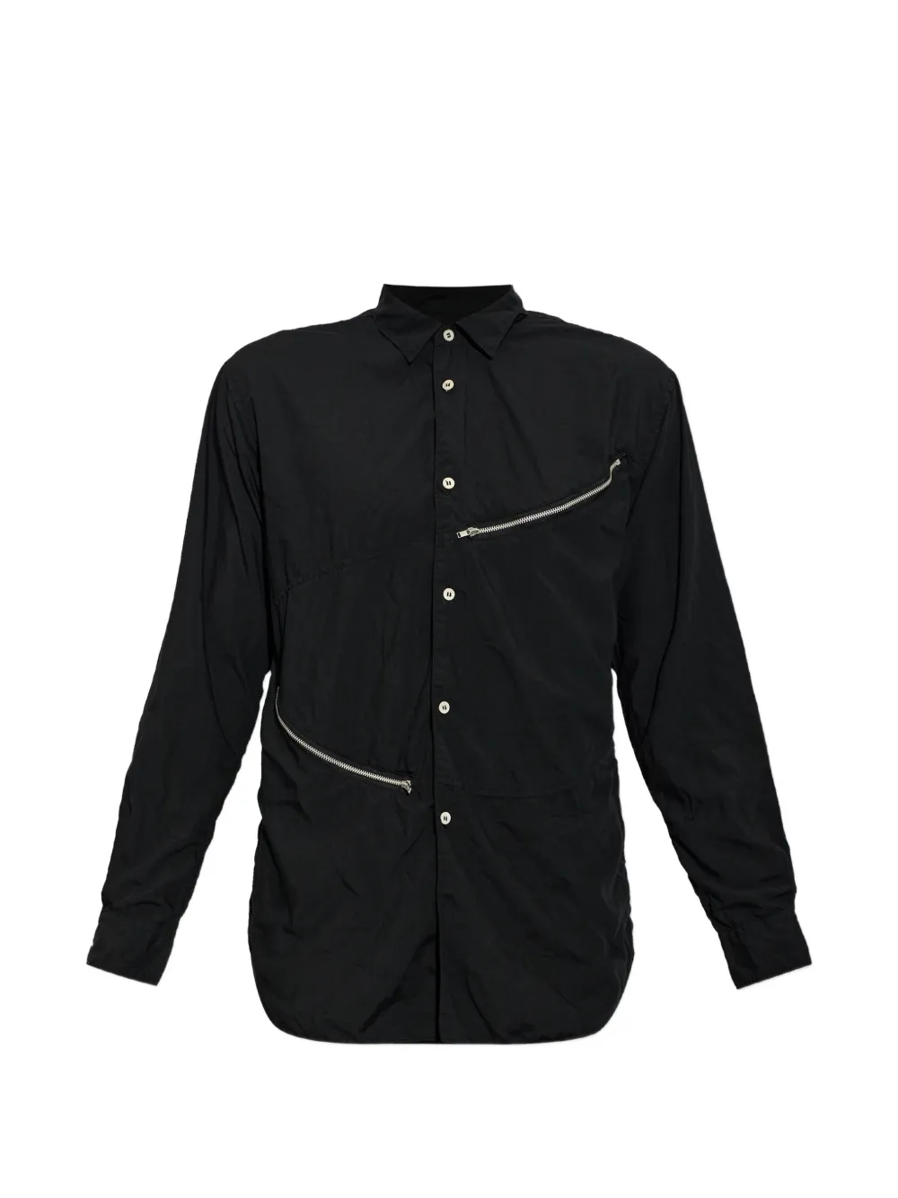 Comme Des Garçons Shirt Overhemd met zak met ritssluiting Zwart