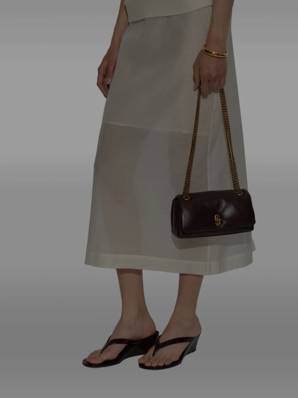 Marc Jacobs Mini Scene leren schoudertas Bruin