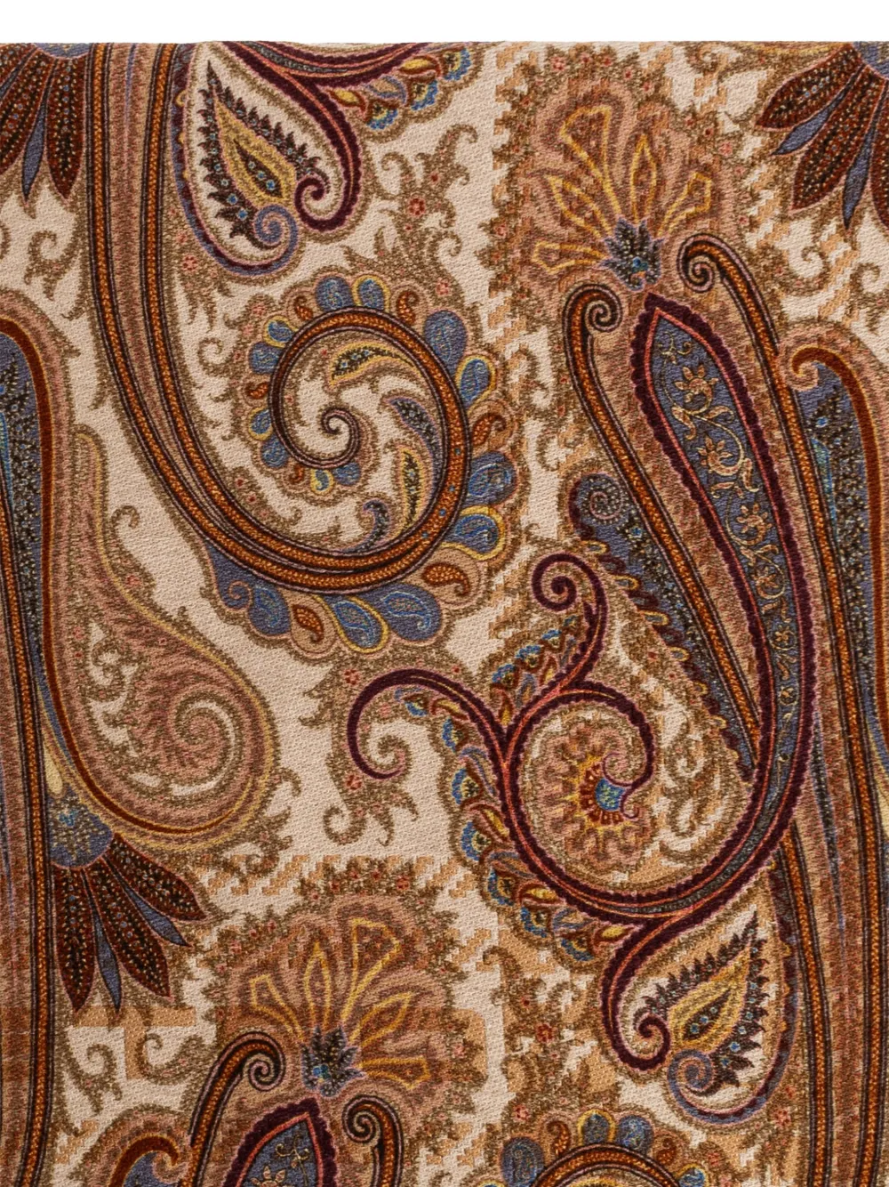 ETRO Paisley raw-edge scarf Beige