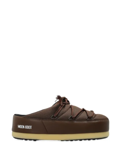 Moon Boot Evx brown nylon mules
