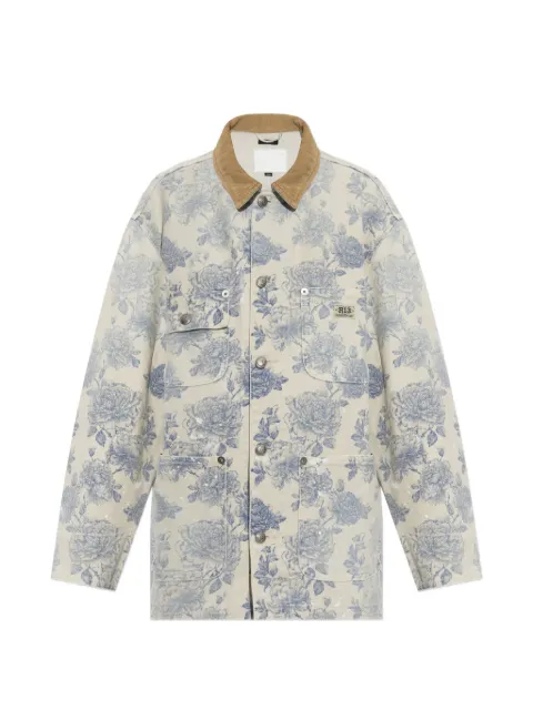 R13 floral-print denim jacket