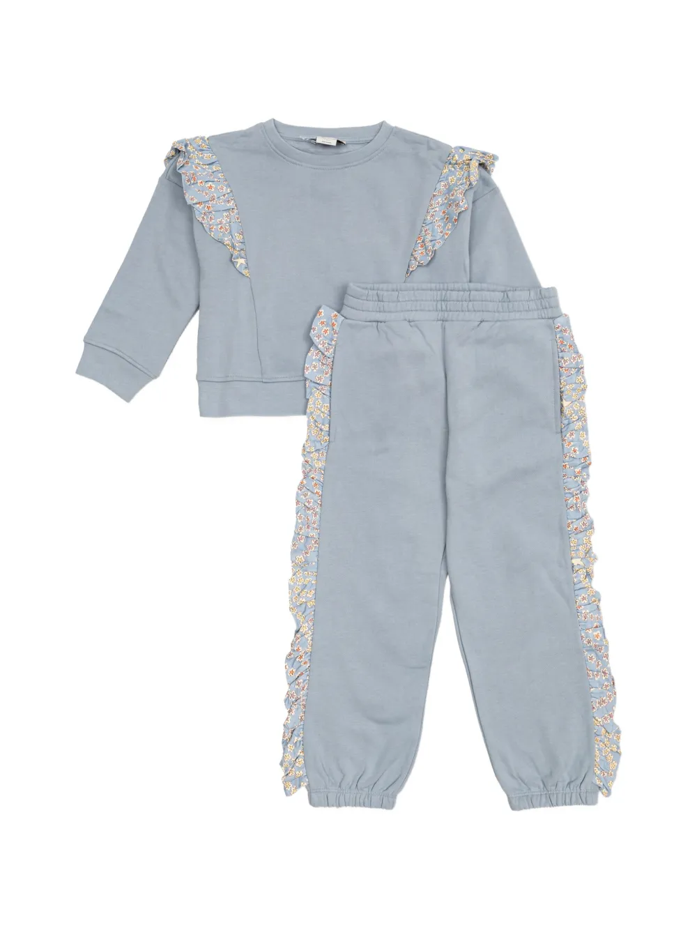 Stella McCartney Kids ruffled star-print tracksuit - Blu