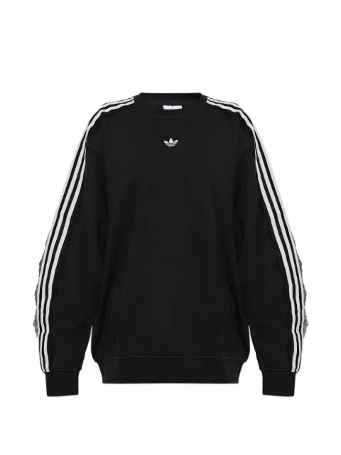 adidas lace-trim embroidered-logo sweatshirt