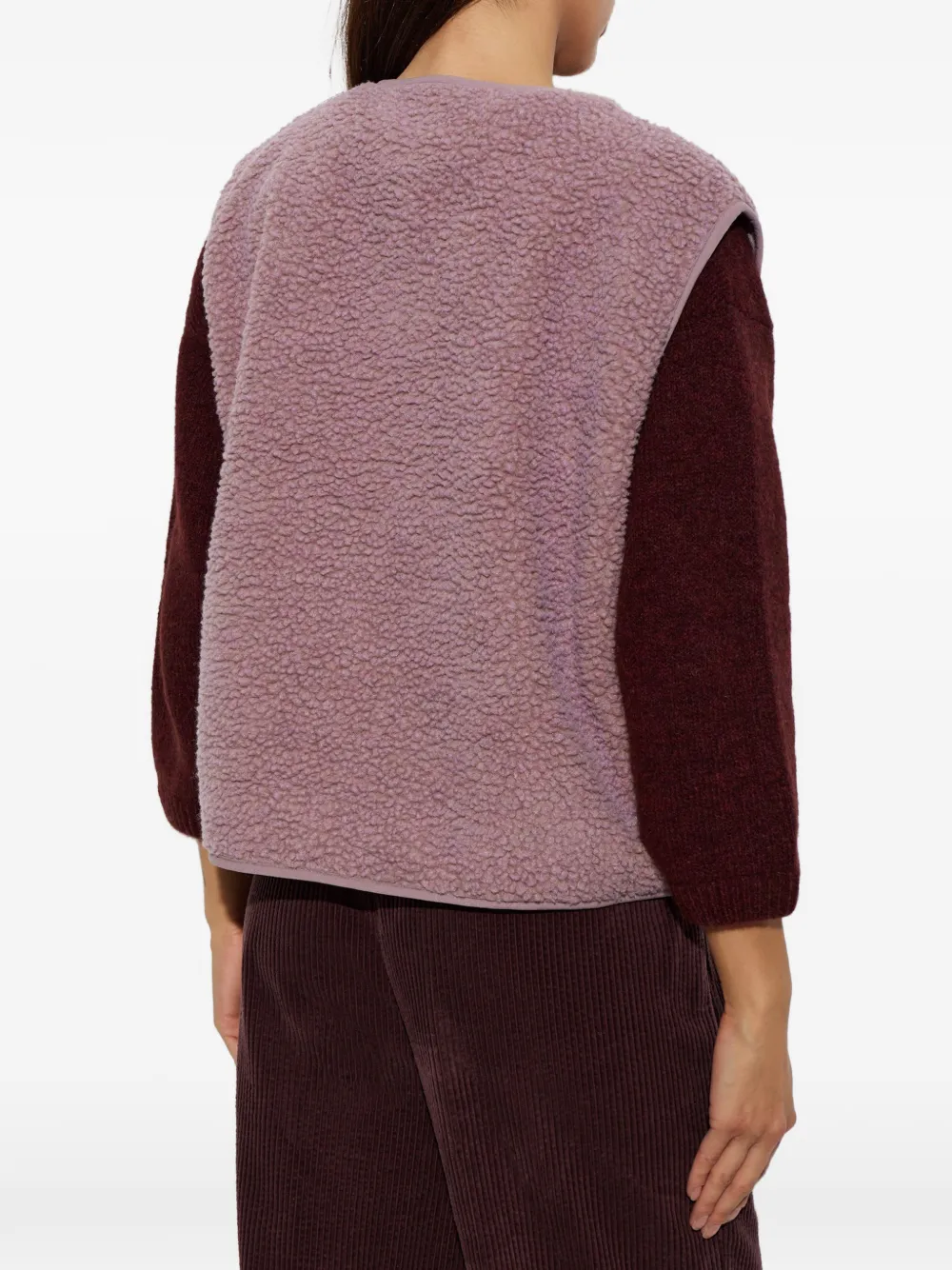 American Vintage Hoktown bodywarmer met lammy-effect Roze