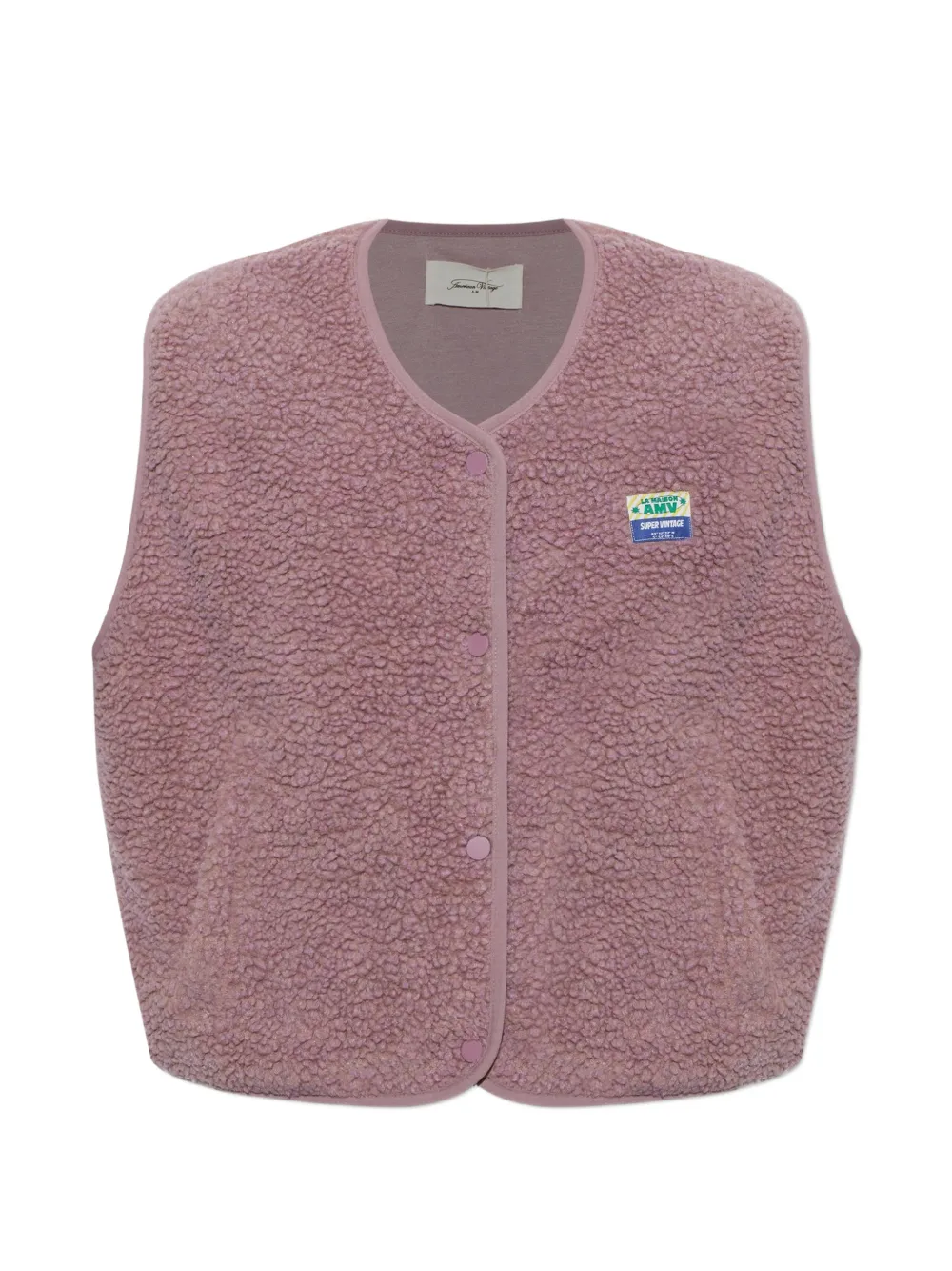 American Vintage Hoktown fleece vest - Pink