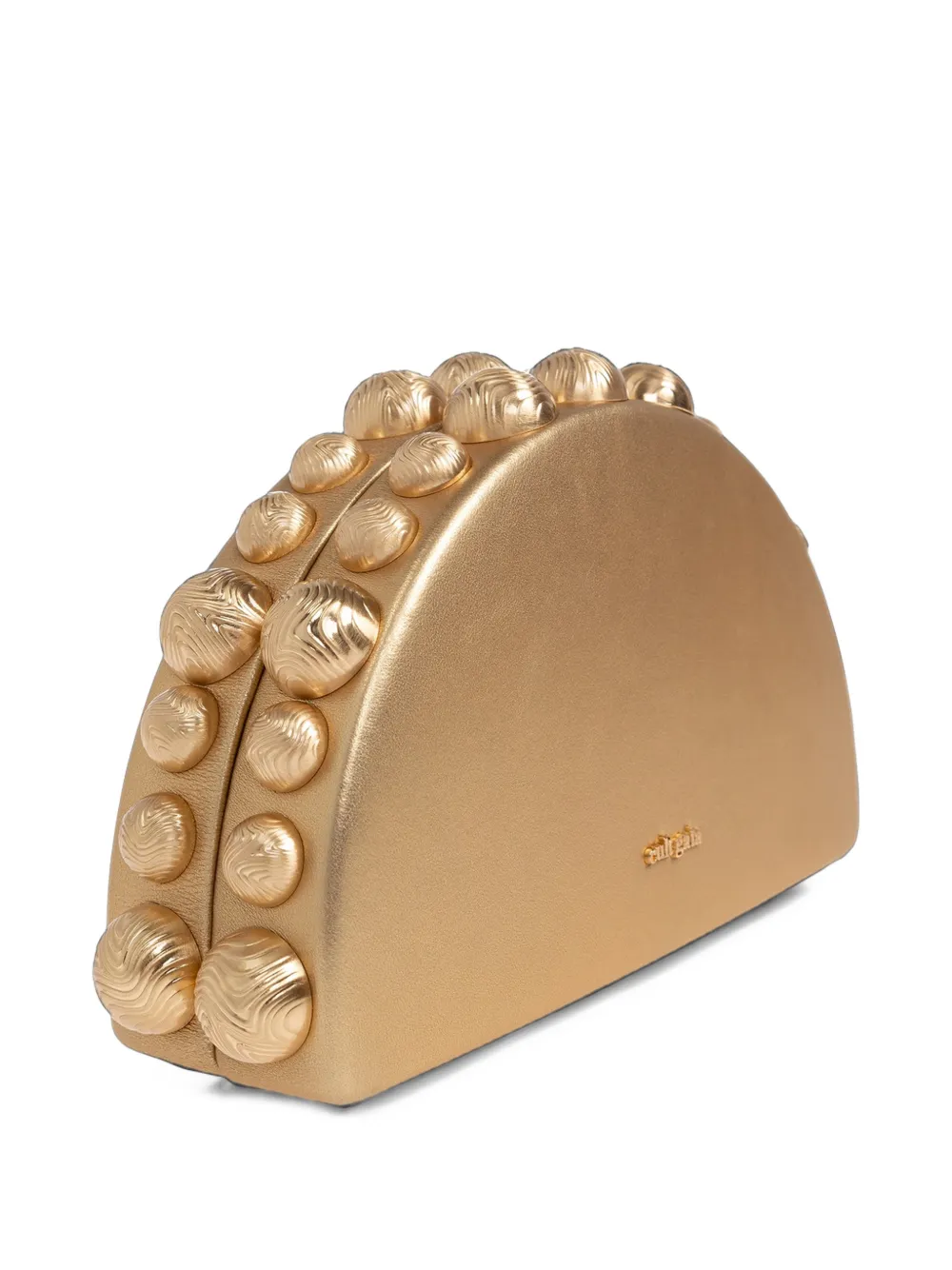 Cult Gaia Gili leren clutch verfraaid met bolvormige details Goud