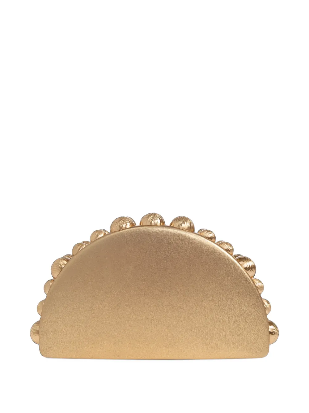 Cult Gaia Gili leren clutch verfraaid met bolvormige details Goud