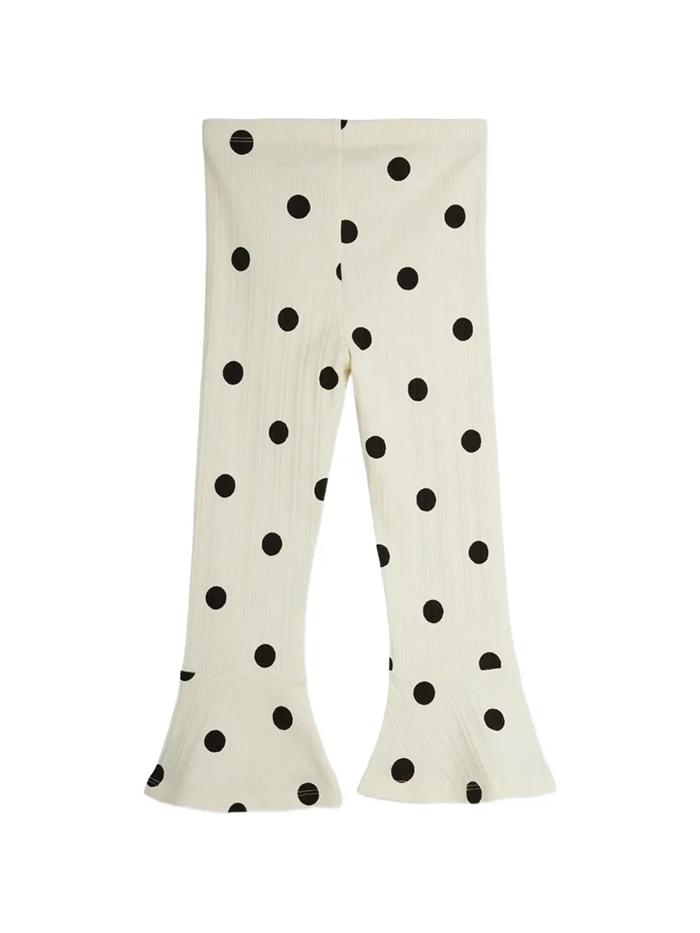 Mini Rodini Flared legging met stippen Beige