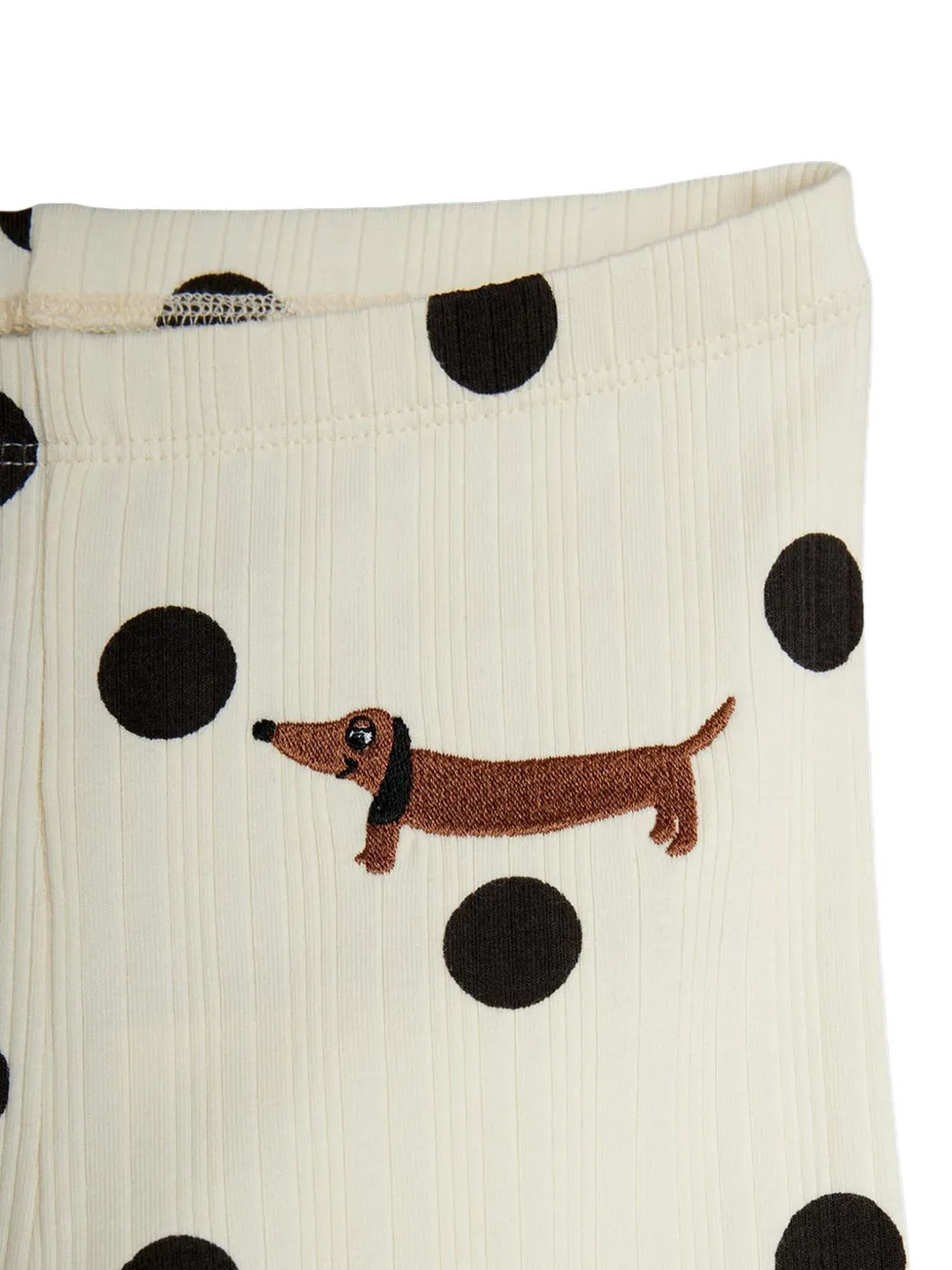 Mini Rodini Flared legging met stippen Beige