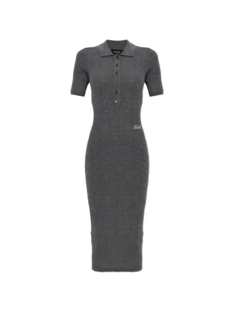 DSQUARED2 ribbed-knit polo dress