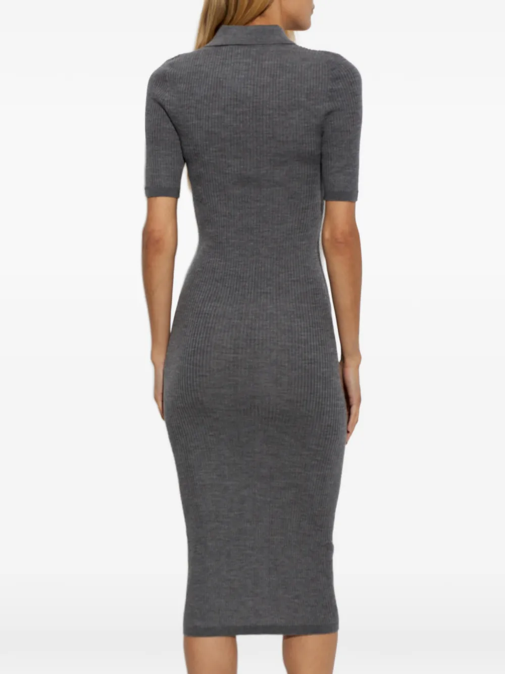 DSQUARED2 ribbed-knit polo dress Grijs
