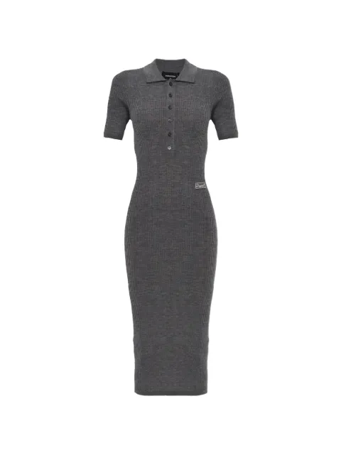 DSQUARED2 ribbed-knit polo dress