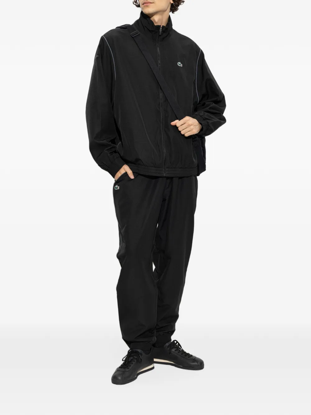 Lacoste Trainingspak met logopatch Zwart