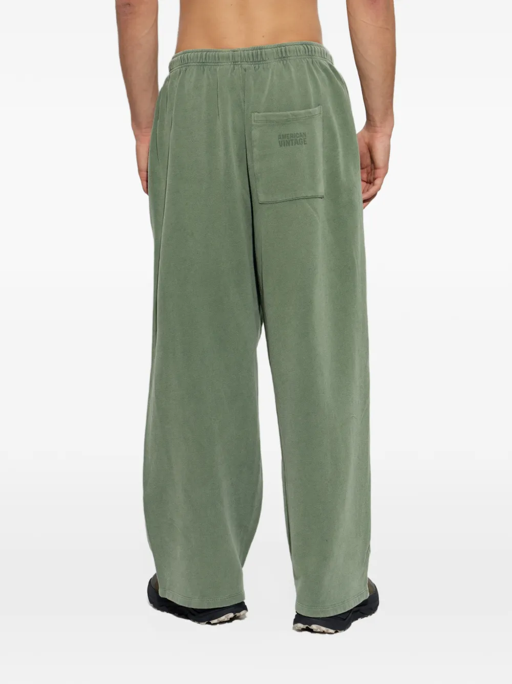 American Vintage Jitbay straight-leg track pants Groen