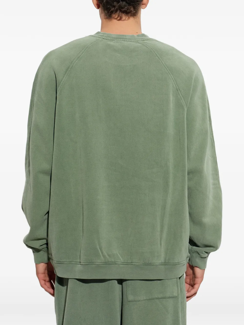 American Vintage Jitbay sweater met logo-print en raglanmouwen Groen