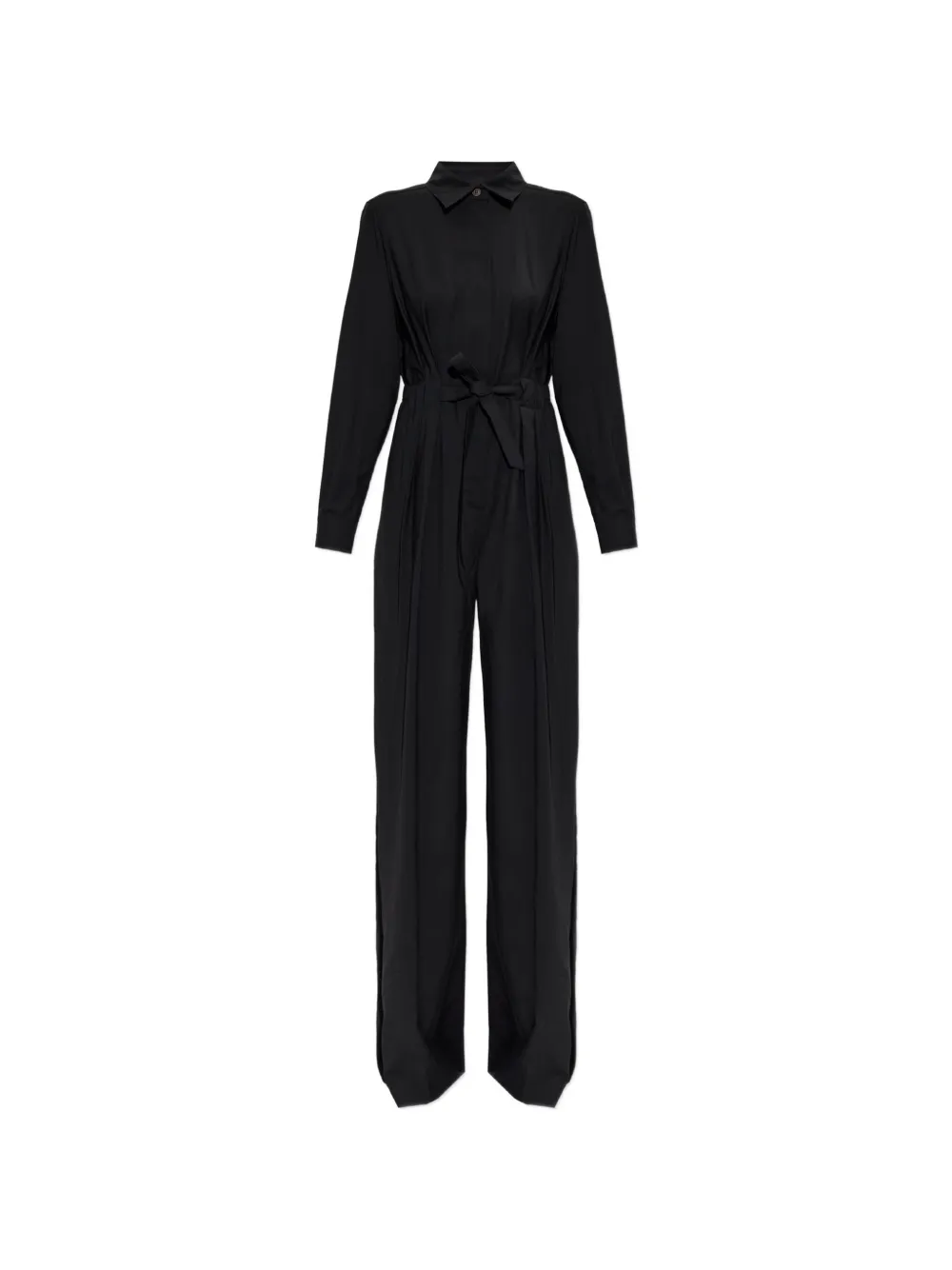 Max Mara pure wool canvas jumpsuit - black - Nero