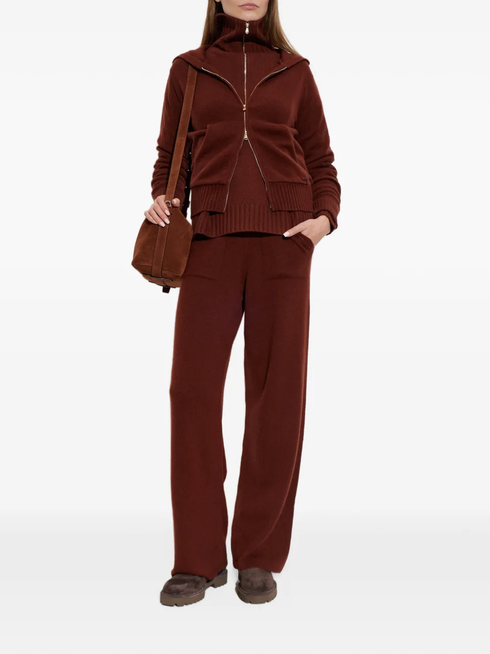 Max Mara Primo vest met rits Bruin