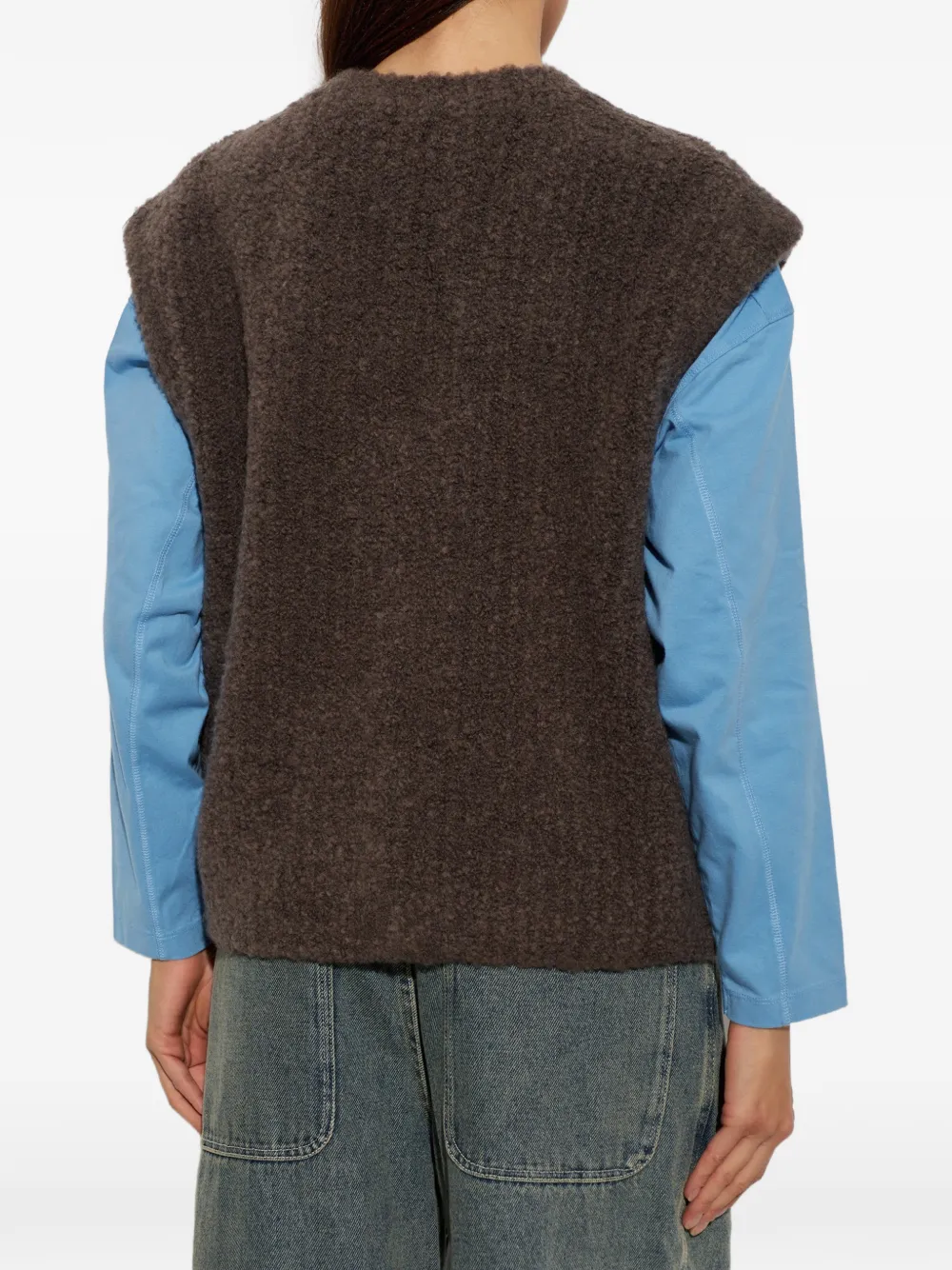 American Vintage Zolly top met knoopsluiting Bruin