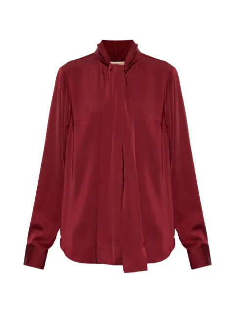 Michael Michael Kors camisa con botones y lazo en el cuello