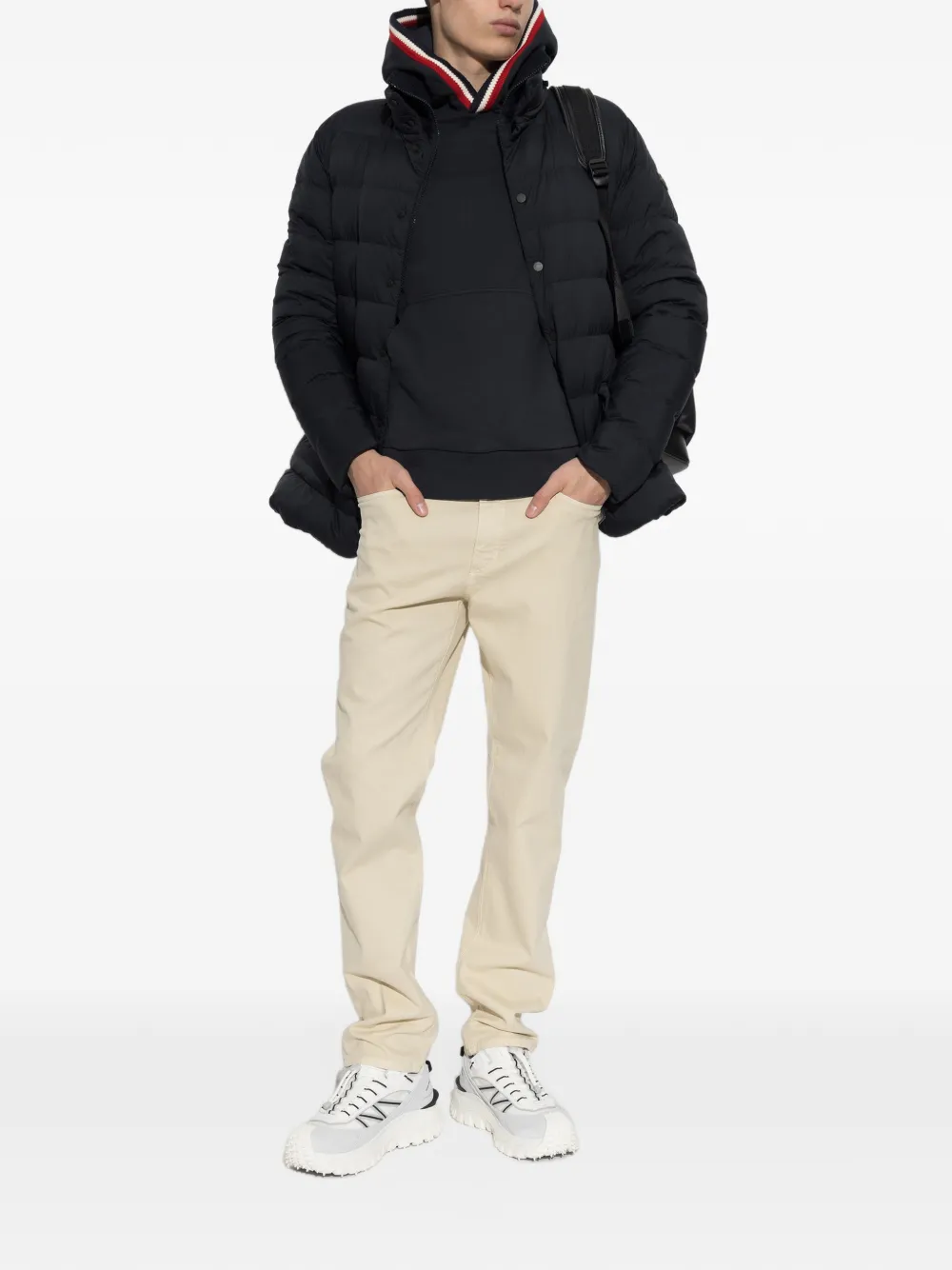 Moncler Elarune donsjack met capuchon Blauw