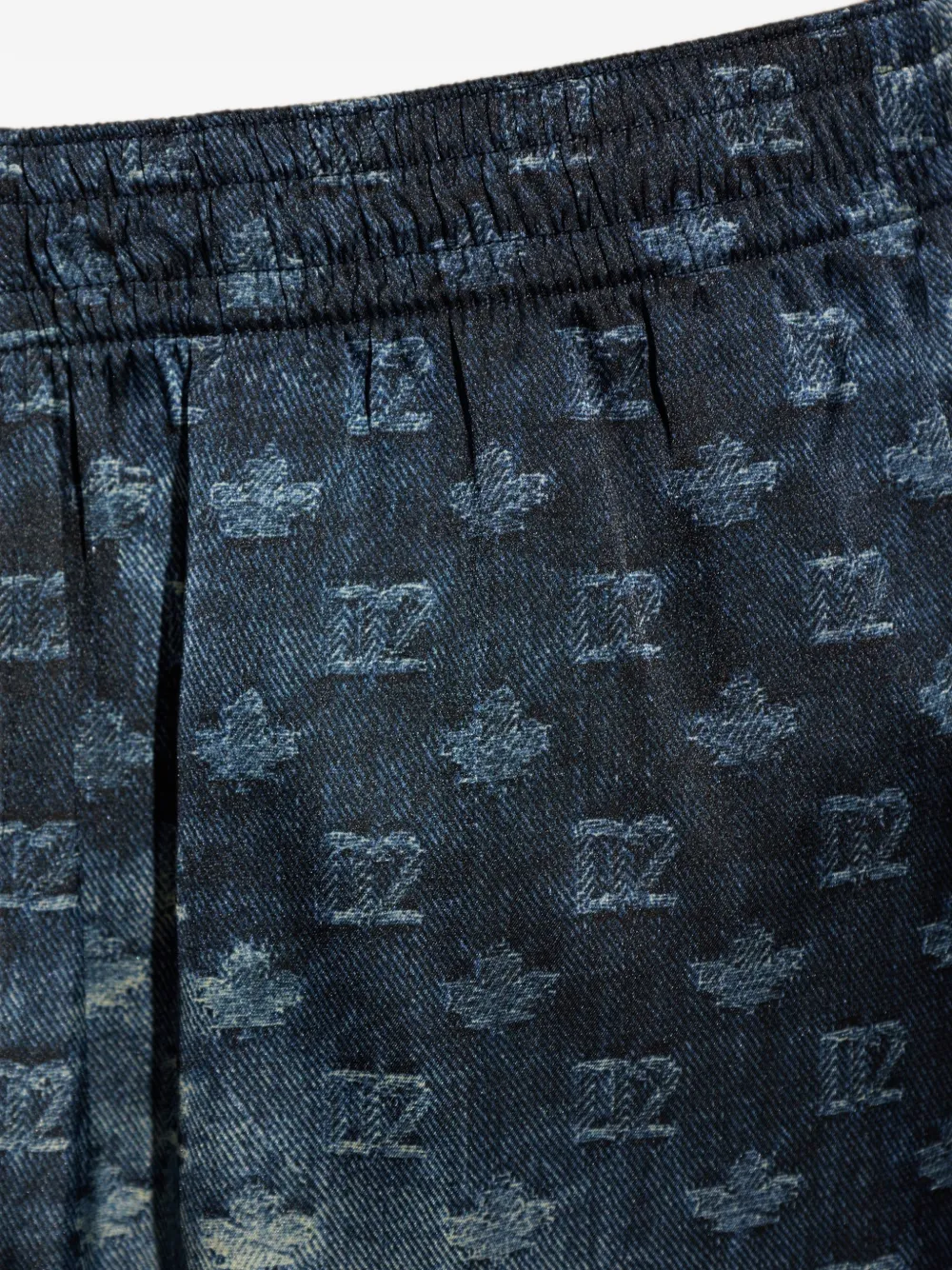 DSQUARED2 logo-print elasticated pyjama shorts Blauw