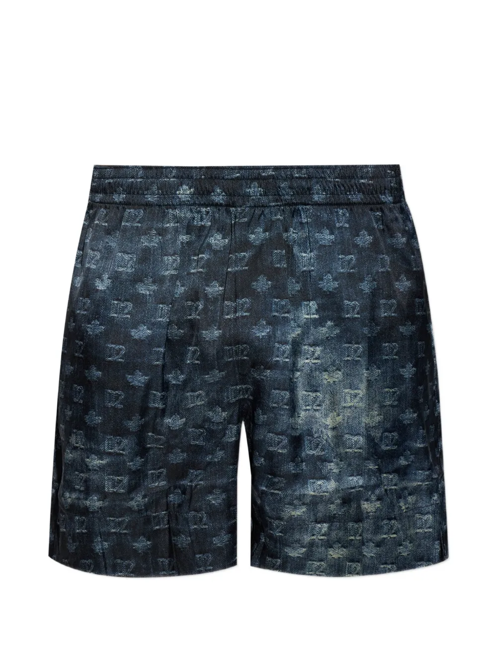 DSQUARED2 logo-print elasticated pyjama shorts Blauw
