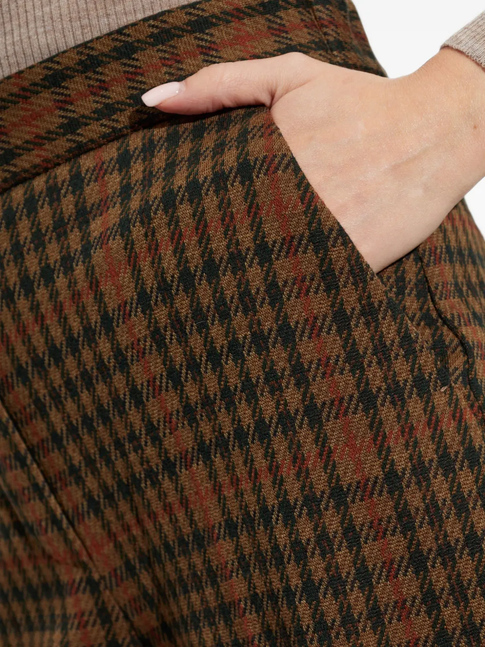 Max Mara Memiro check-pattern wide-leg trousers Bruin