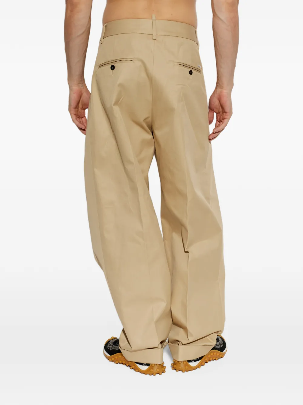 DSQUARED2 flat-front trousers Beige