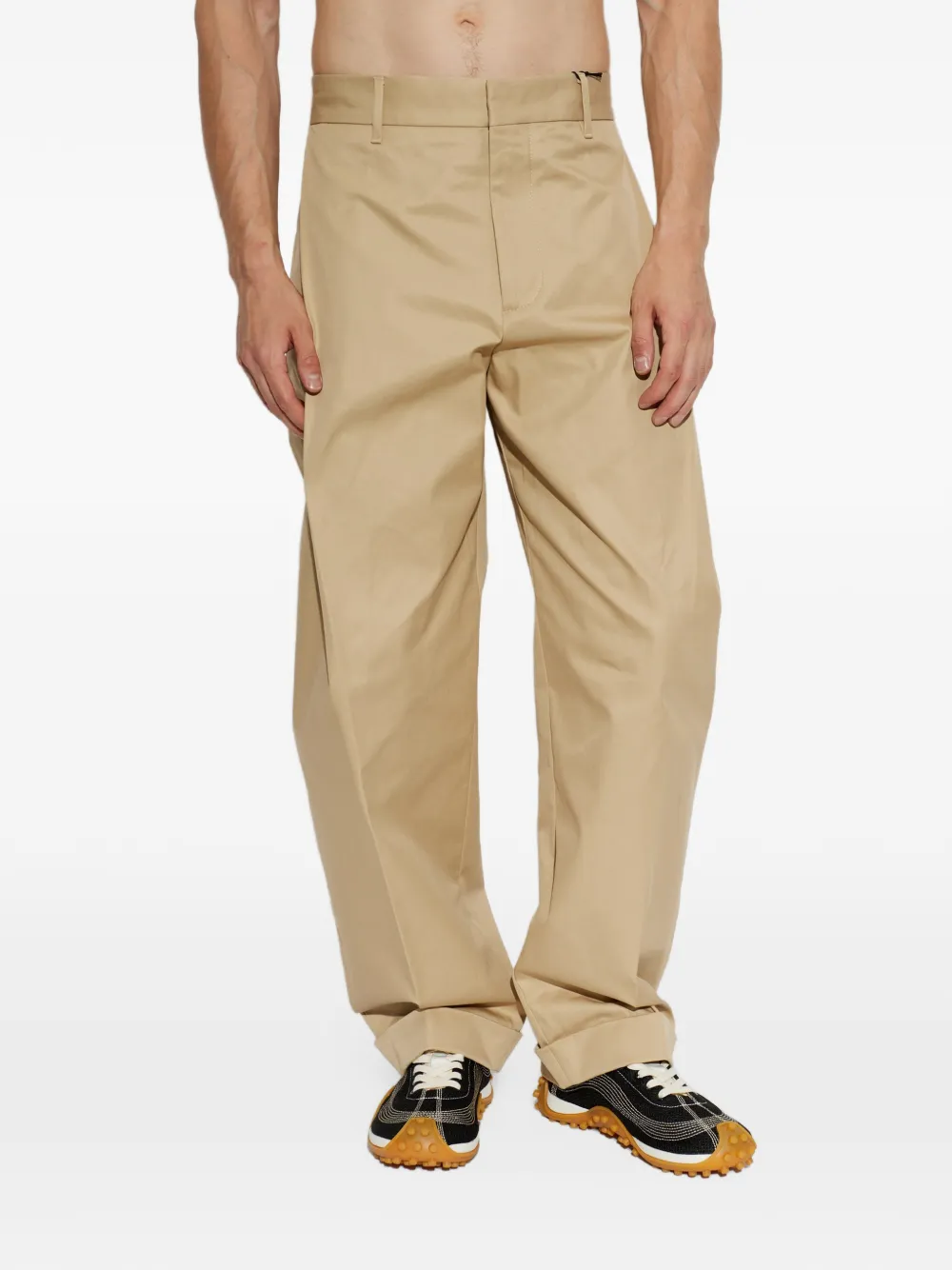 DSQUARED2 flat-front trousers Beige