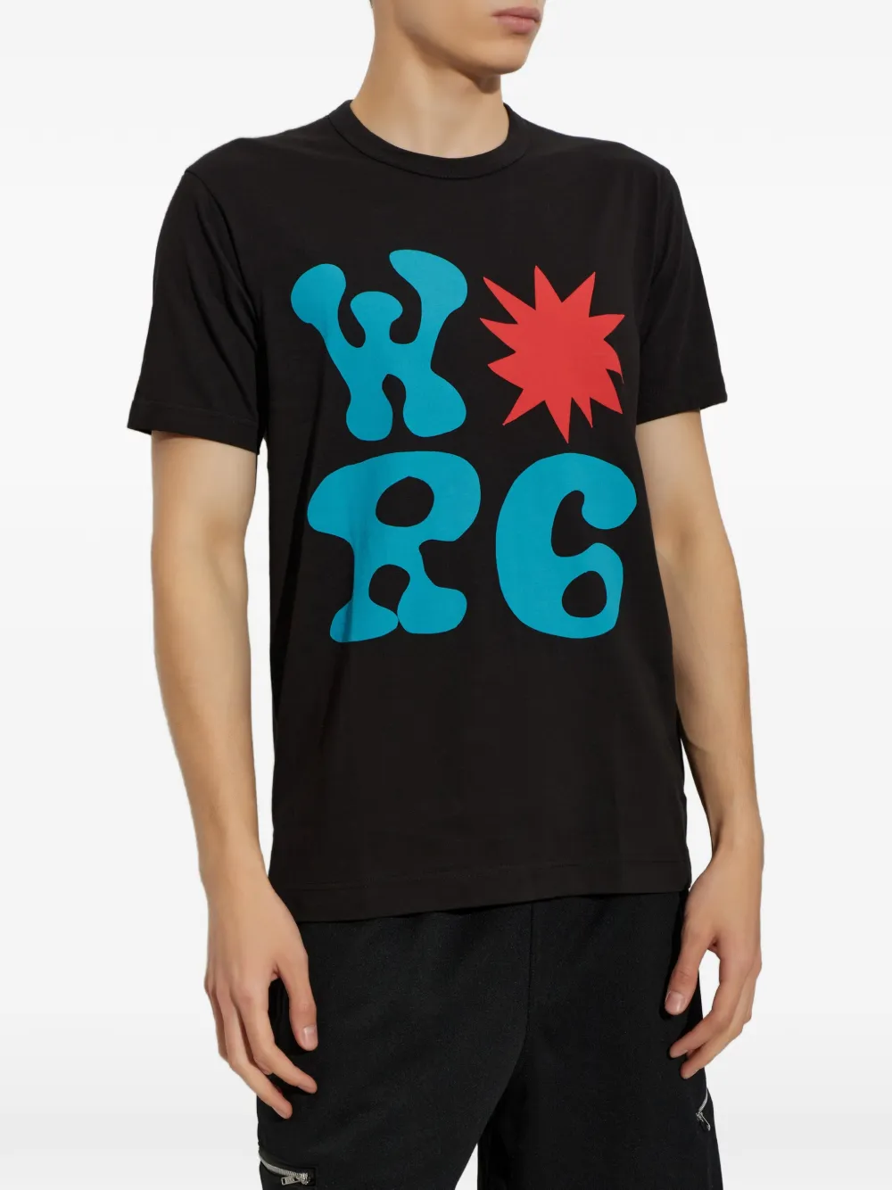 Comme Des Garçons T-shirt met grafische print Zwart