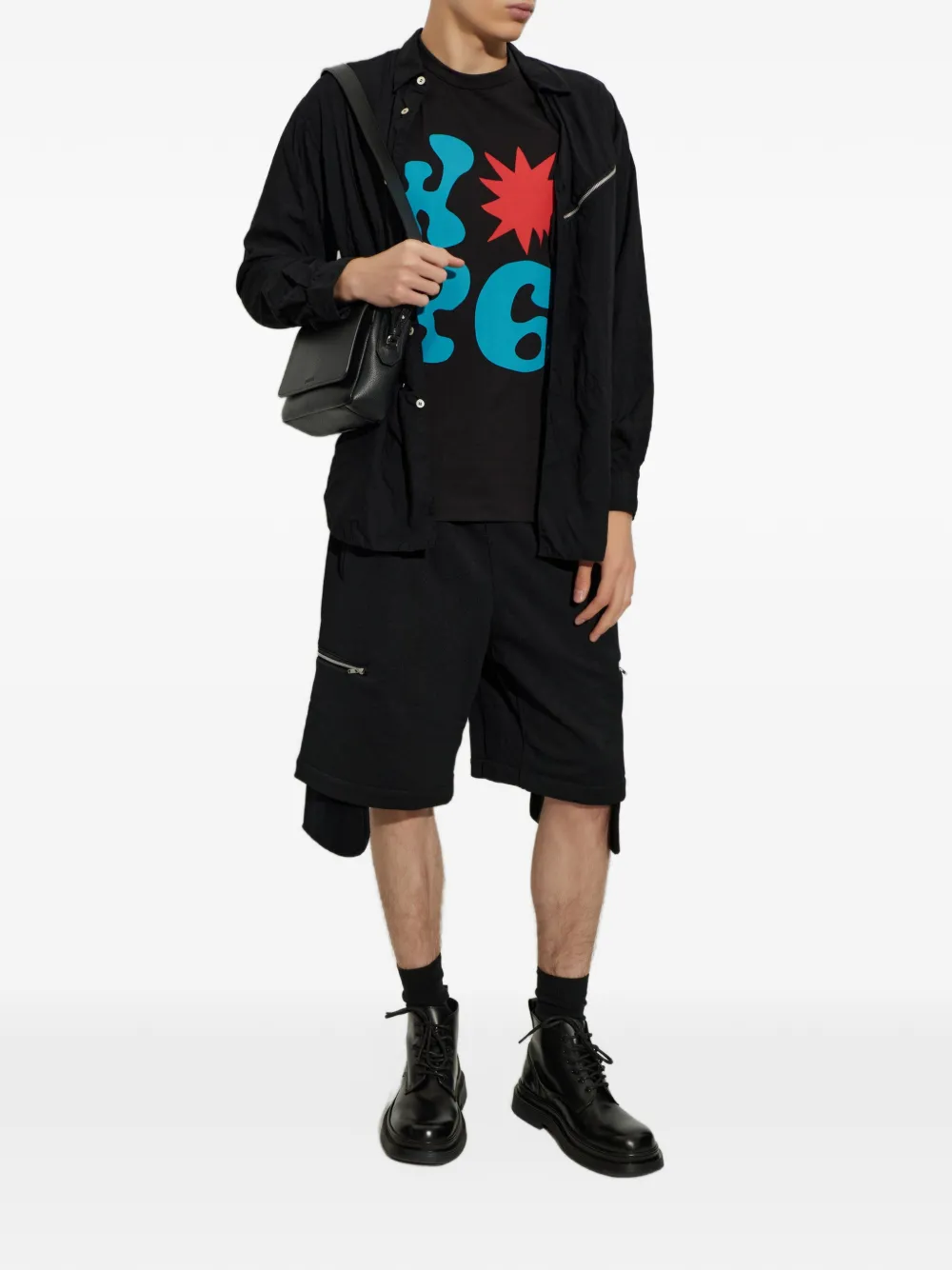 Comme Des Garçons T-shirt met grafische print Zwart