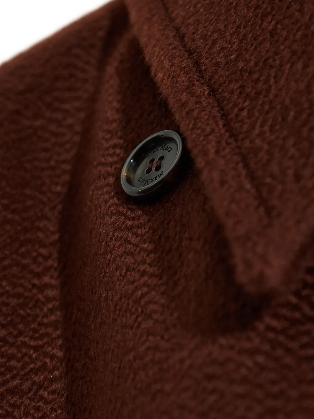 Max Mara long cropped cape in cashmere drap rust Bruin