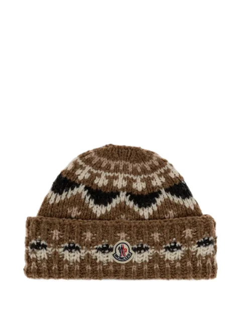 Moncler bouclé wool blend beanie