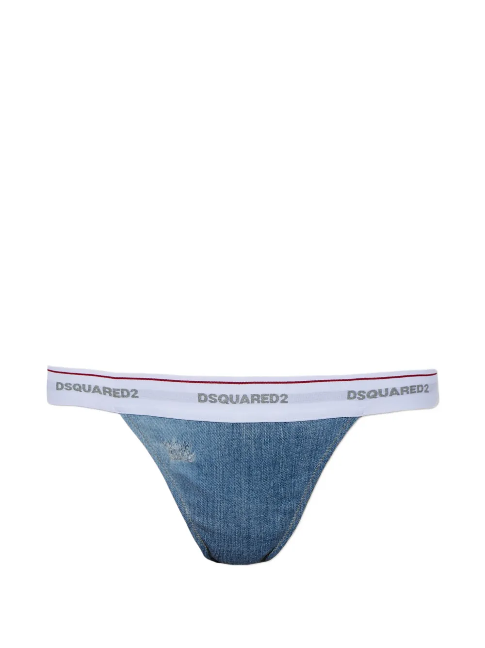 DSQUARED2 logo-waistband thongs - Blau