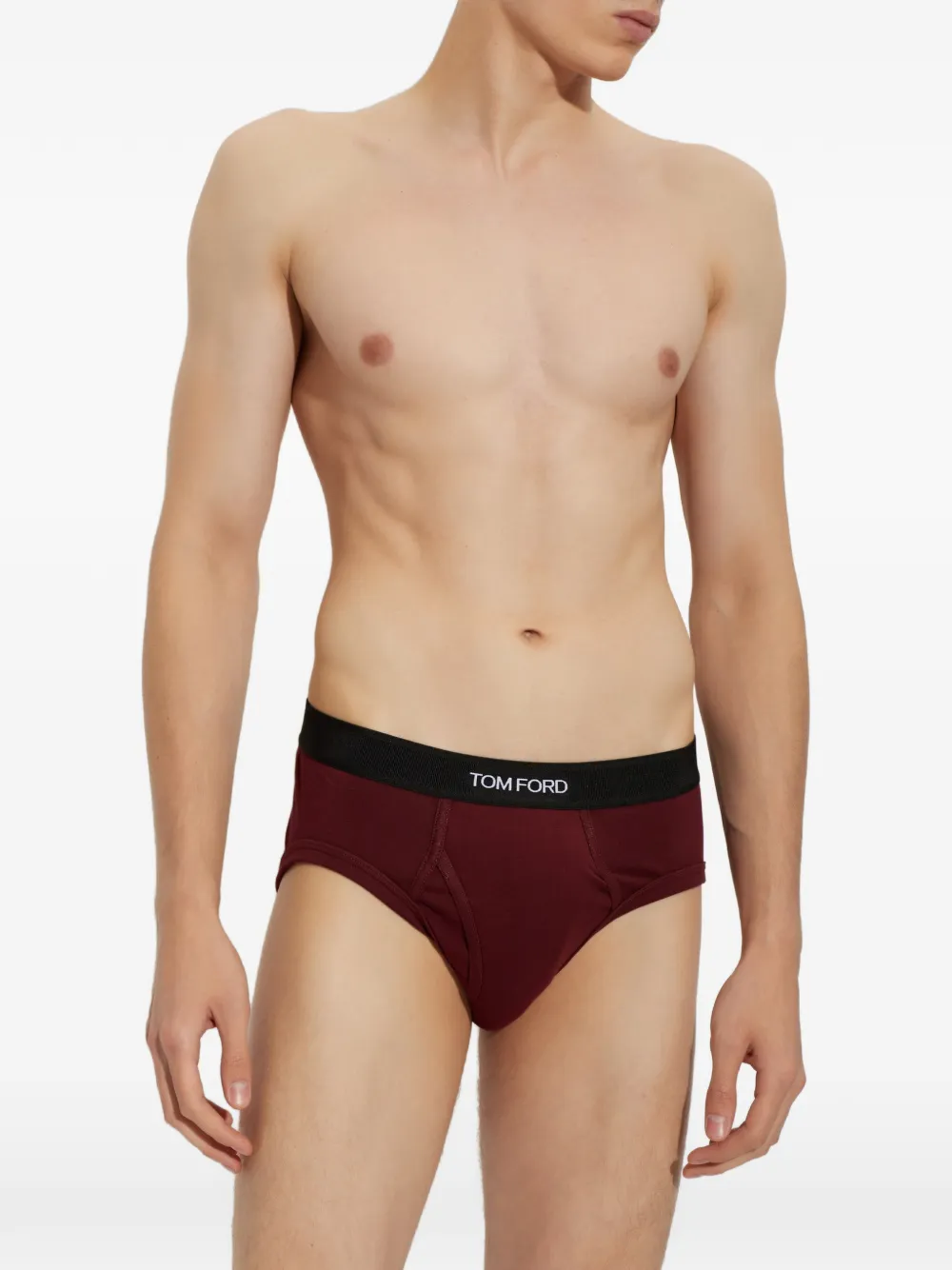 TOM FORD Twee slips met logoband Rood