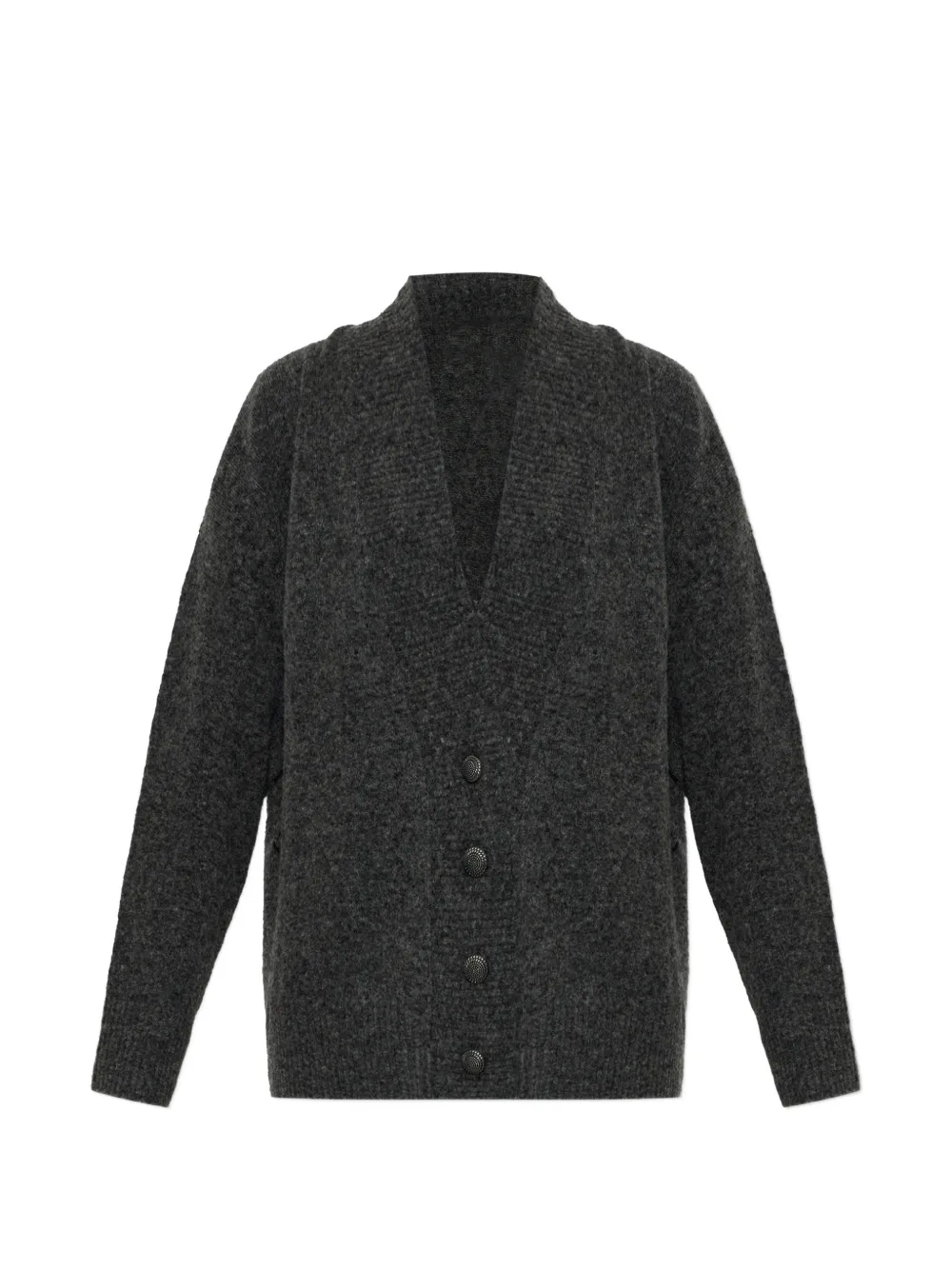 Akep V-neck Loose-fit Cardigan In Black