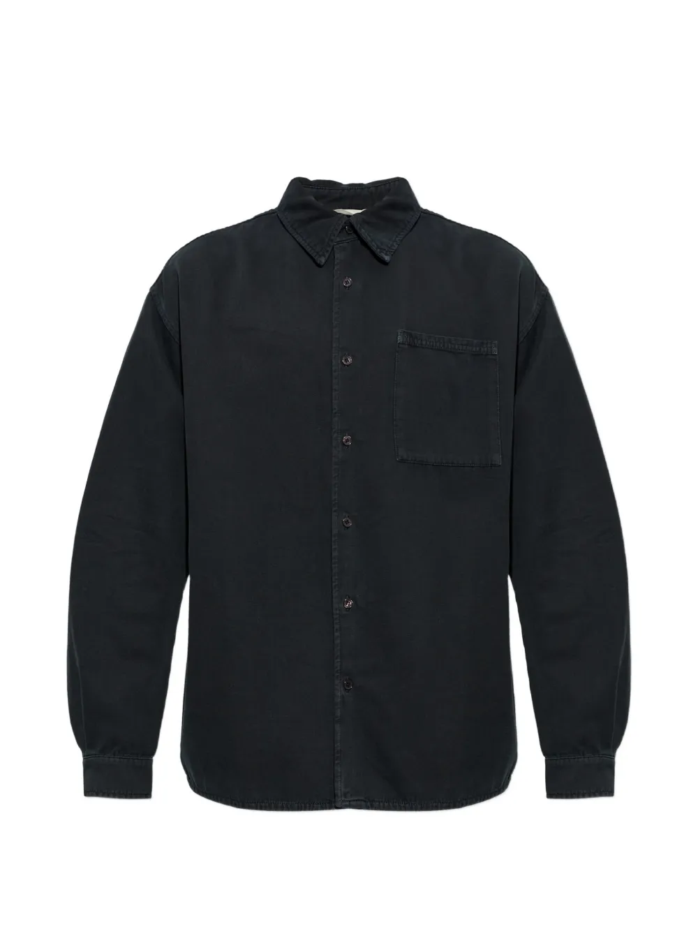 American Vintage Lycaz chest-pocket denim shirt - Nero