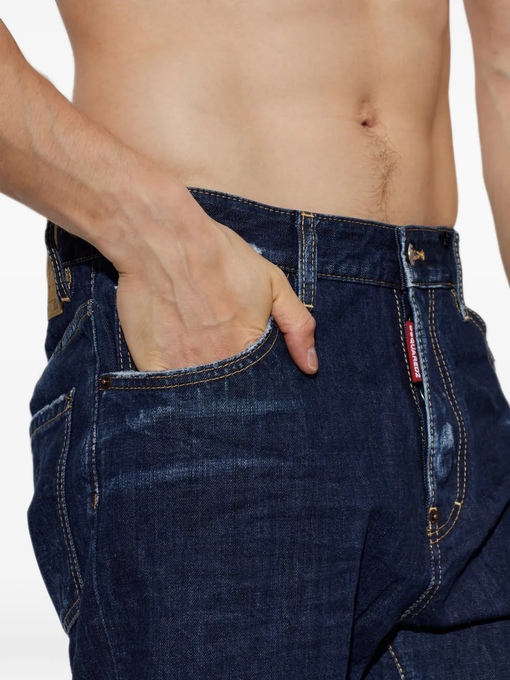 DSQUARED2 642 whiskered jeans Blauw