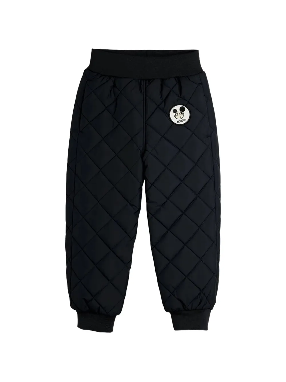 Mini Rodini ritzratz-patch quilted trousers - Schwarz