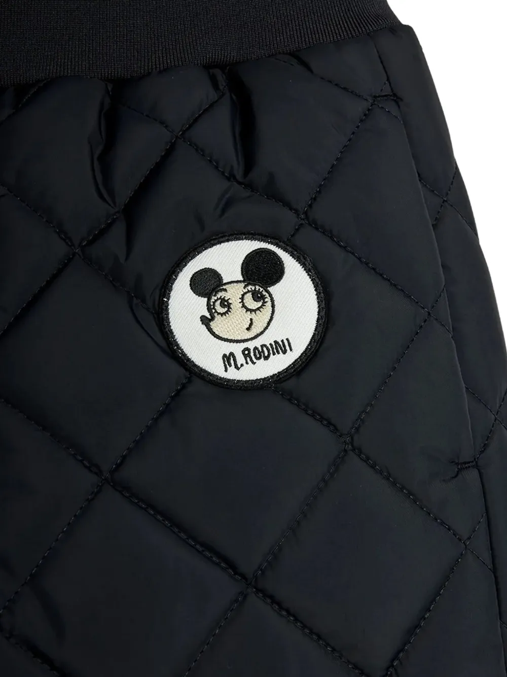 Mini Rodini ritzratz-patch quilted trousers Zwart