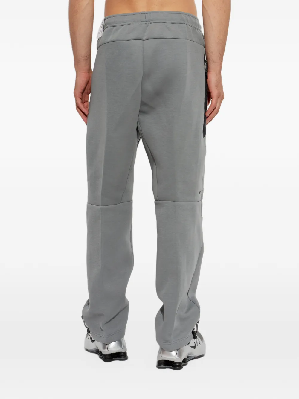 Nike logo-print drawstring track pants Grijs