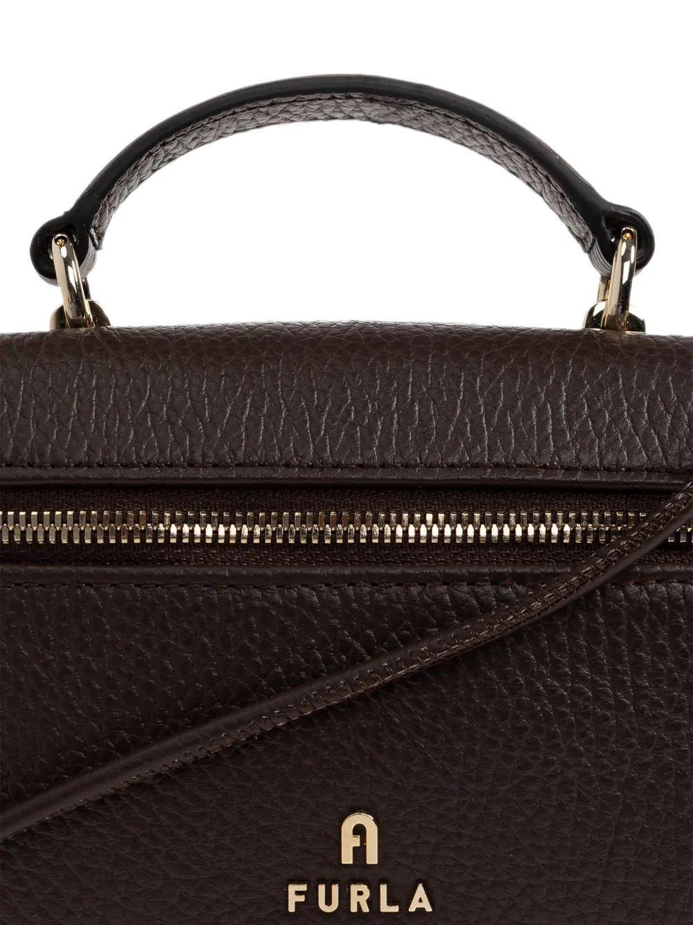 Furla Camelia leren mini-tas Bruin